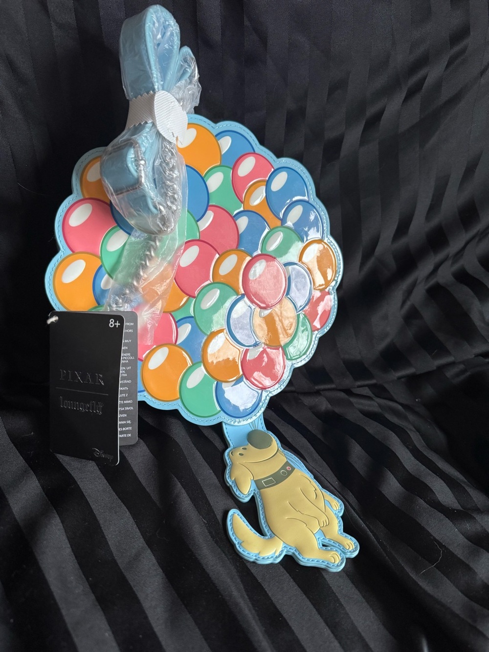 Loungefly UP Movie Balloon Dug Theme Blue multi Crossbody Bag